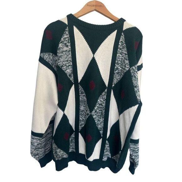 VTG Croft & Barrow Argyle Grandpa Style Sweater Size Men's XXL - Picture 1 of 6